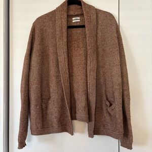 Wallace Women’s Brown Open Front Knit Cardigan Sweater Size Large